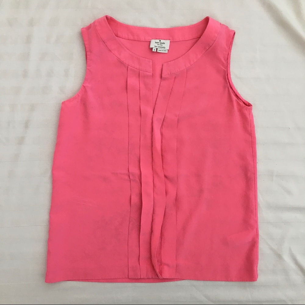 Kate Spade Pink Silk Addie Top